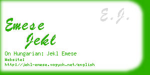 emese jekl business card